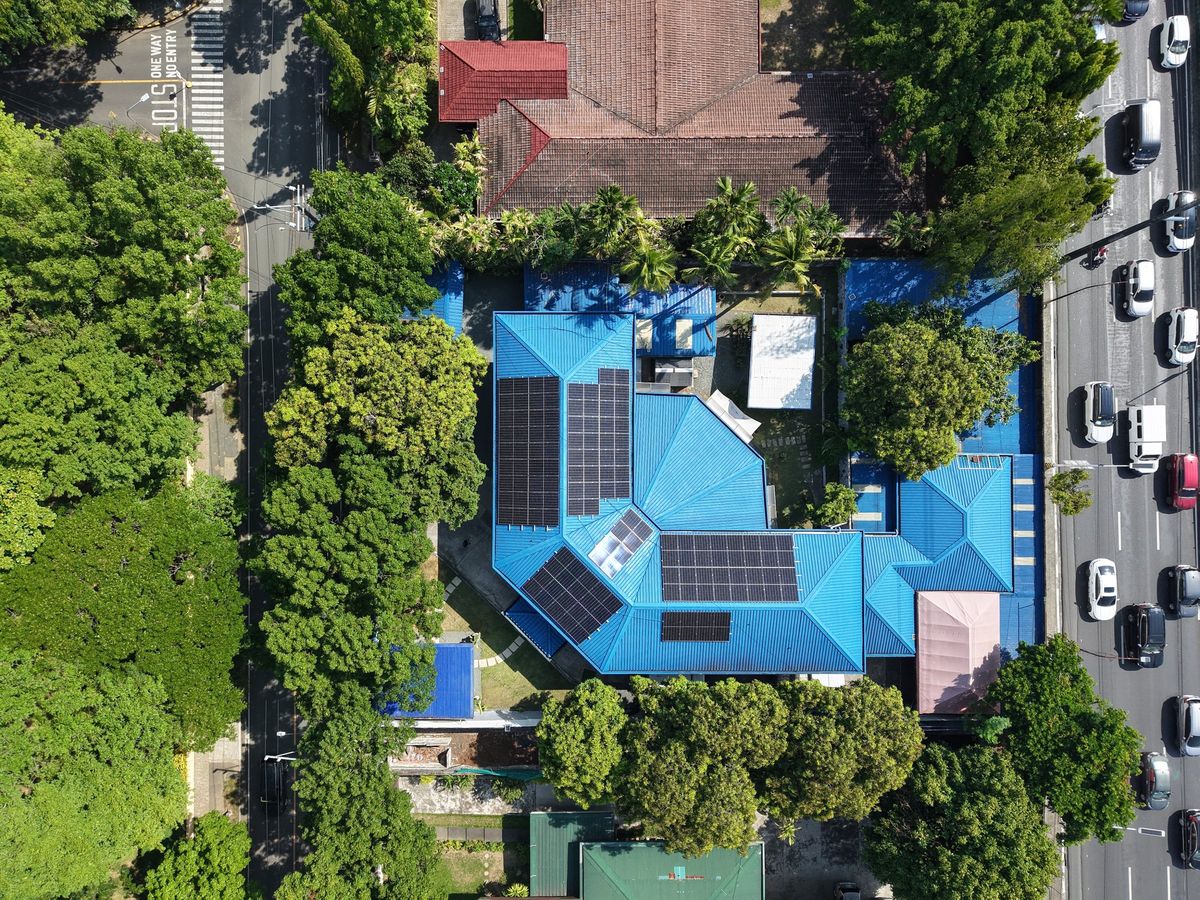 The finished roof, from above